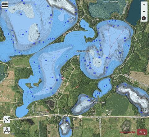 Big McDonald #2 depth contour Map - i-Boating App - Satellite
