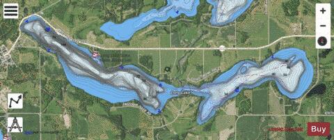Long (main lake) depth contour Map - i-Boating App - Satellite
