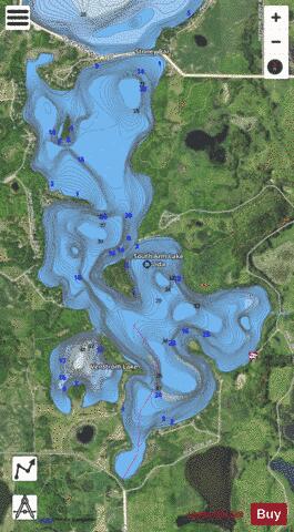 South Lida depth contour Map - i-Boating App - Satellite