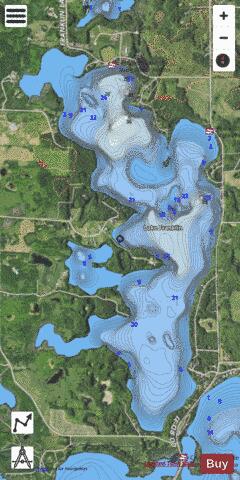 Franklin depth contour Map - i-Boating App - Satellite