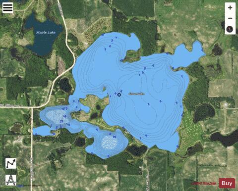 Grove depth contour Map - i-Boating App - Satellite