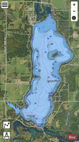 Pokegama depth contour Map - i-Boating App - Satellite
