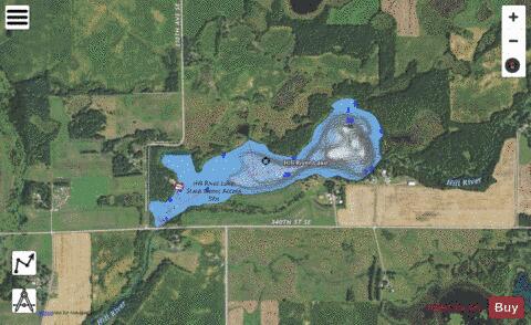 Hill River depth contour Map - i-Boating App - Satellite