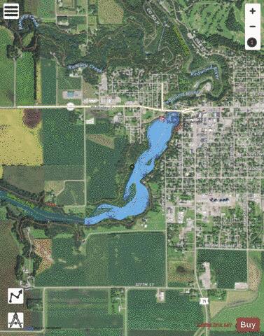 Redwood depth contour Map - i-Boating App - Satellite