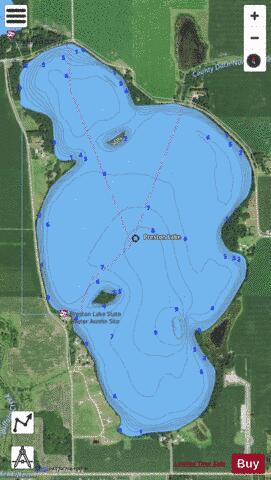 Preston depth contour Map - i-Boating App - Satellite