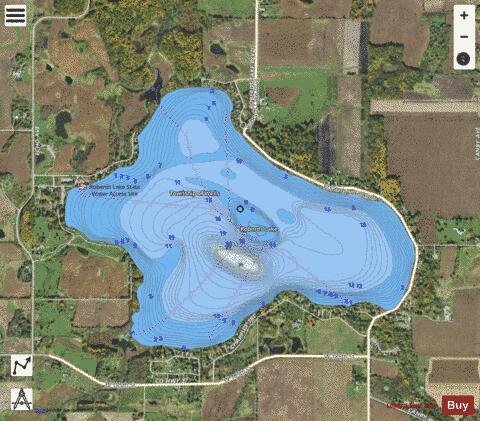Roberds depth contour Map - i-Boating App - Satellite
