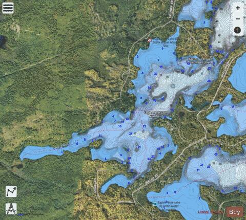 Eagles Nest #2 depth contour Map - i-Boating App - Satellite