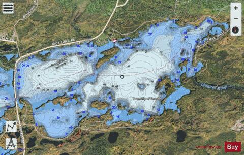 Island Lake Rsvr(E.Basin) depth contour Map - i-Boating App - Satellite