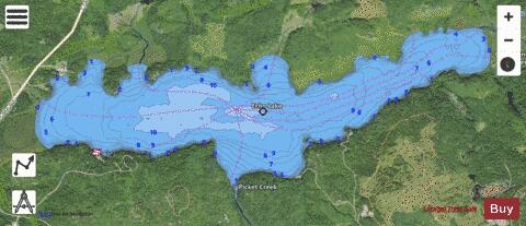 Echo depth contour Map - i-Boating App - Satellite