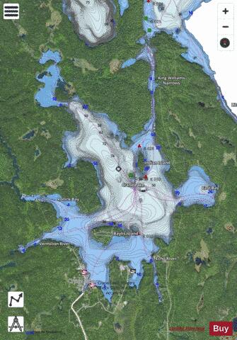 Crane depth contour Map - i-Boating App - Satellite