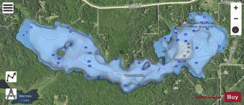 Pleasant depth contour Map - i-Boating App - Satellite