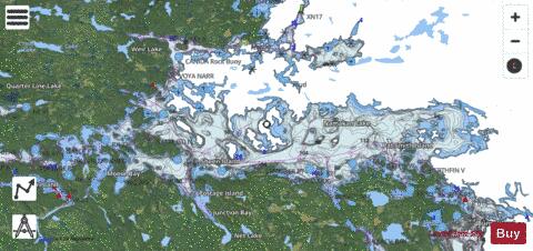 Namakan depth contour Map - i-Boating App - Satellite