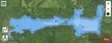 Ban depth contour Map - i-Boating App - Satellite