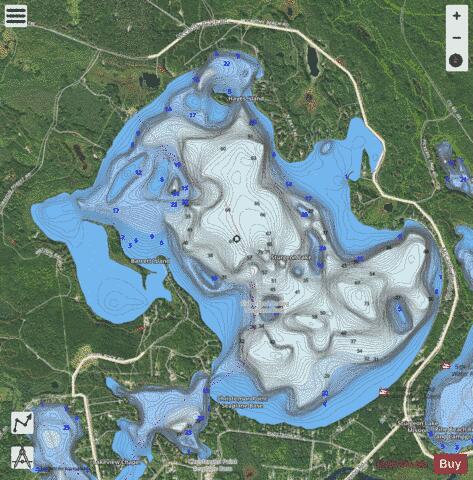 Sturgeon depth contour Map - i-Boating App - Satellite