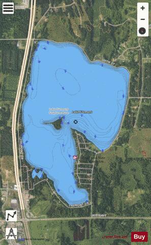 Fremont depth contour Map - i-Boating App - Satellite