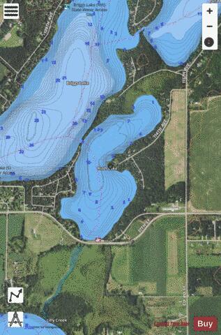 Rush depth contour Map - i-Boating App - Satellite
