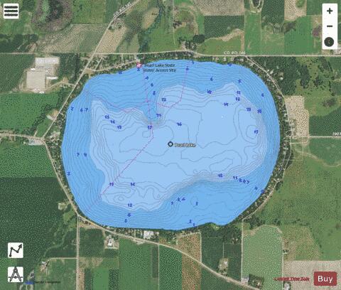 Pearl depth contour Map - i-Boating App - Satellite