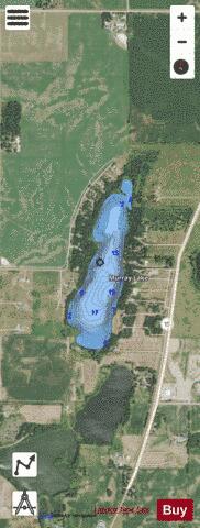 Murray depth contour Map - i-Boating App - Satellite