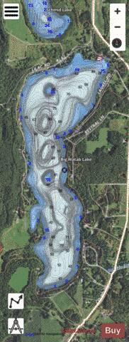 Big Watab depth contour Map - i-Boating App - Satellite
