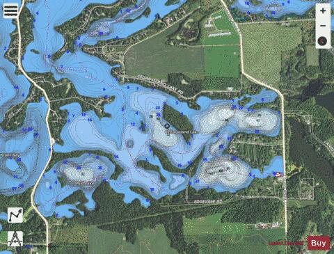 Cedar Island (Main Bay) depth contour Map - i-Boating App - Satellite