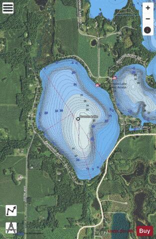 North Brown's depth contour Map - i-Boating App - Satellite