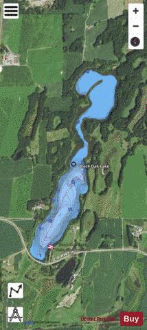 Black Oak depth contour Map - i-Boating App - Satellite