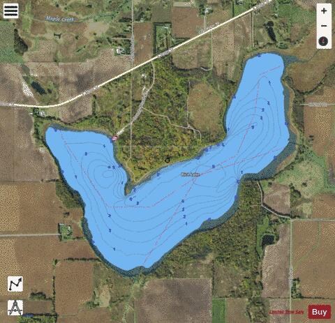 Rice depth contour Map - i-Boating App - Satellite