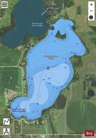 Perkins depth contour Map - i-Boating App - Satellite