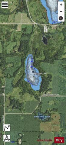 Mountain depth contour Map - i-Boating App - Satellite
