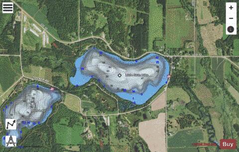Little Swan depth contour Map - i-Boating App - Satellite