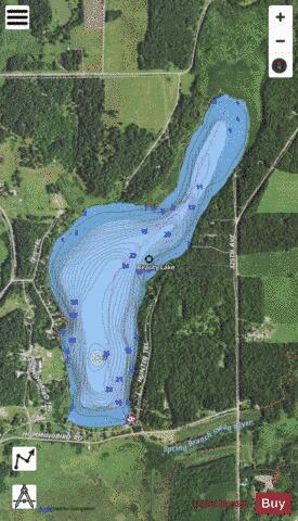 Beauty depth contour Map - i-Boating App - Satellite