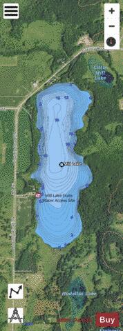 Mill depth contour Map - i-Boating App - Satellite