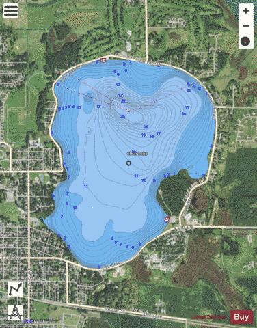 Clear depth contour Map - i-Boating App - Satellite