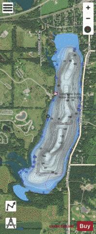 Elmo depth contour Map - i-Boating App - Satellite