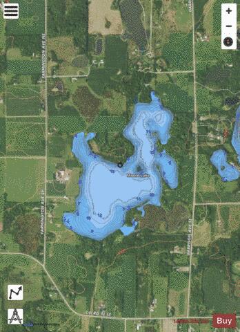 Moore depth contour Map - i-Boating App - Satellite