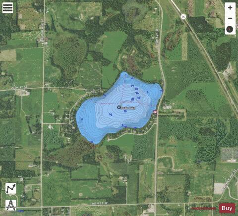 Dean depth contour Map - i-Boating App - Satellite