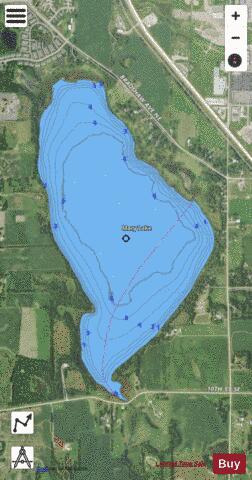 Mary depth contour Map - i-Boating App - Satellite
