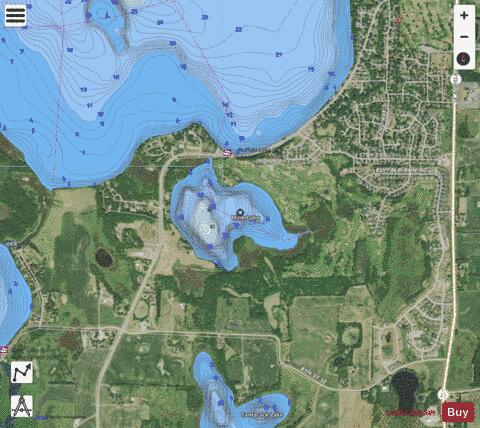 Mink depth contour Map - i-Boating App - Satellite