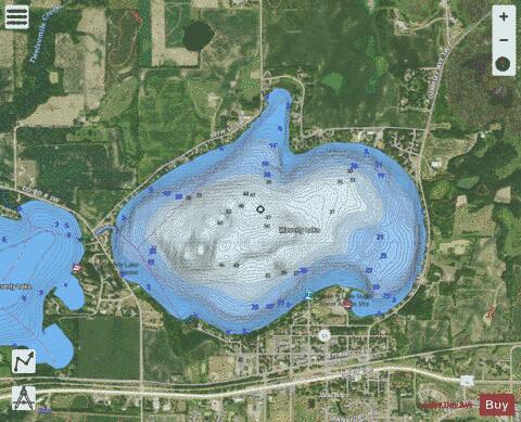 Waverly depth contour Map - i-Boating App - Satellite