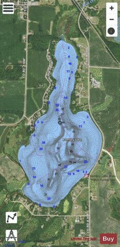 Ramsey depth contour Map - i-Boating App - Satellite