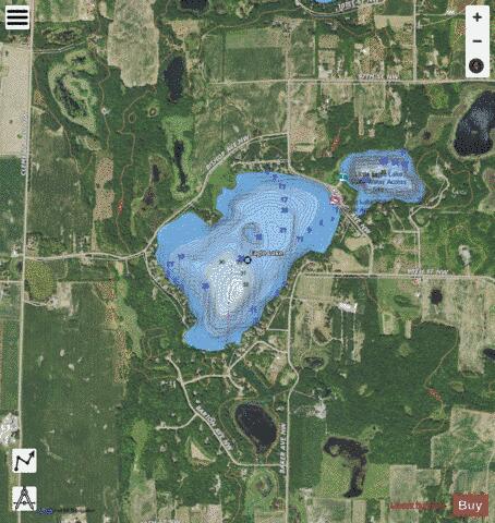 Eagle depth contour Map - i-Boating App - Satellite