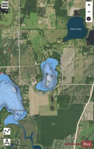 Ember depth contour Map - i-Boating App - Satellite