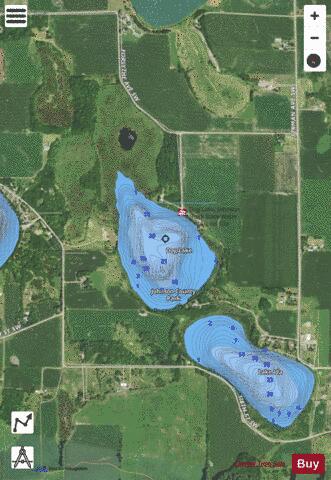 Dog depth contour Map - i-Boating App - Satellite