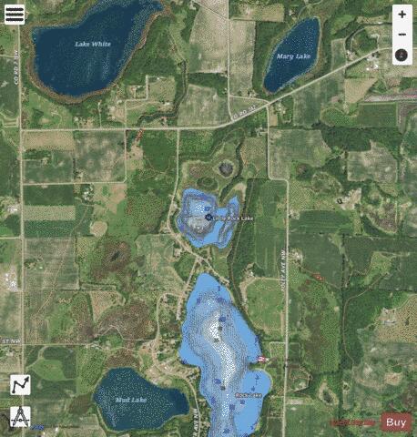 Little Rock depth contour Map - i-Boating App - Satellite
