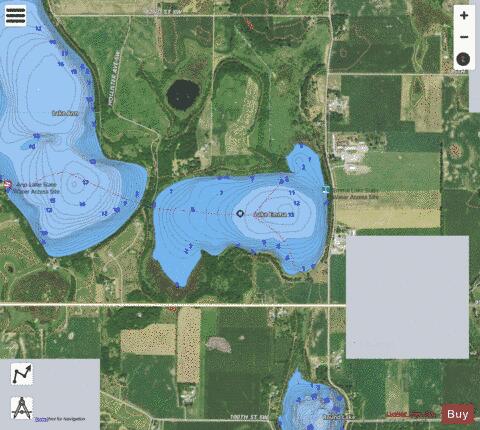 Emma depth contour Map - i-Boating App - Satellite
