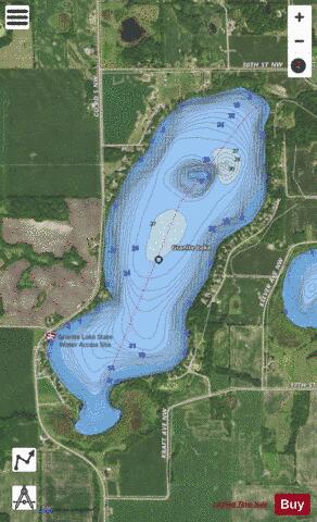 Granite depth contour Map - i-Boating App - Satellite