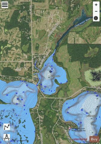 Grass depth contour Map - i-Boating App - Satellite
