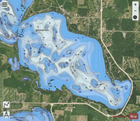 Clearwater (East) depth contour Map - i-Boating App - Satellite