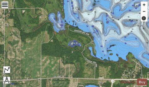 Unnamed (Hidden) depth contour Map - i-Boating App - Satellite