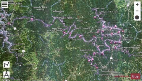 Lake of the Ozarks depth contour Map - i-Boating App - Satellite
